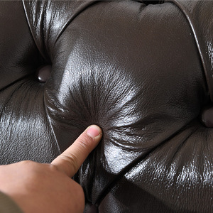 American Retro Genuine Leather <b>Sofa</b> Set U Shape Tufted Living Room Furniture 1+2+3 Seater Cowhide Vintage Style - Product Image 3