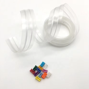<span class=keywords><strong>Fermeture</strong></span> éclair double en plastique translucide PE à <span class=keywords><strong>clip</strong></span>, vente en gros, pas cher - Product Image 2