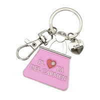 Porte-clés personnalisé en forme d'ours, peint au lithium, en zinc, cadeau de naissance personnalisable, motif ours personnalisé