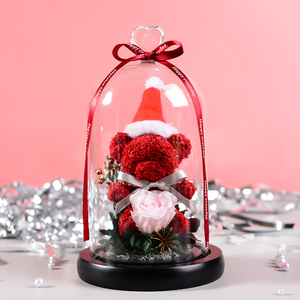 Lujosa Idea de regalo Hecha a mano Oso de Navidad conservado Oso rosa - Product Image 2