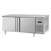 Réfrigérateur sous comptoir avec thermostat à affichage numérique, 2 portes, congélateur sous comptoir pour boulangerie, stock disponible