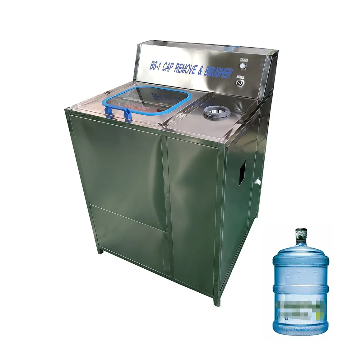 Halbautomatische 5-Gallonen-20L-Fassflaschen-Spülungsbürste innen außen Waschen Dekappen-Endeckungsmaschine Bürste