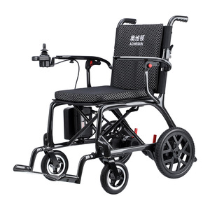 Fauteuil roulant électrique Aowedin en fibre de carbone léger et pliable pour personnes âgées avec moteur sans balais 10 kg 93 cm Noir - Product Image 1