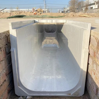 Plastique Construction Extérieur Design industriel Souterrain Résine Canal de drainage linéaire en forme de U Gouttière Drainage en résine