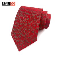 2026 Formelle Gestreifte Polyester-Jacquard-Weihnachtskrawatten mit Geschenkbox
