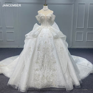 Robes de mariée vintage à col haut et à épaules dénudées pour femmes Jancember Mn155 - Product Image 6