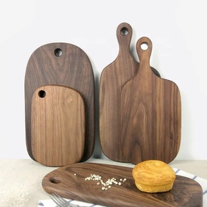 <span class=keywords><strong>Planche</strong></span> à découper rectangulaire en bois massif, écologique et durable, avec poignée, pour une utilisation en cuisine - Product Image 1