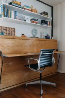 Lit Murphy en bois massif sur mesure avec bureau escamotable, lit mural double, fabriqué aux États-Unis, meubles gain de place pour petits appartements, OEM