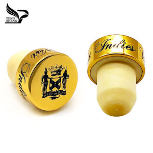 Logo personalizzato goffrato t a forma di tappo di Gin sintetico sughero con Alumimia Cap prodotti cinesi - Product Image 3