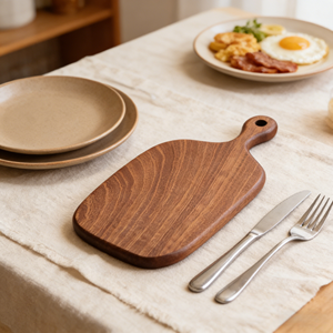 Planche à découper artisanale en bois massif de noyer <span class=keywords><strong>noir</strong></span>, à durabilité et résistance à l'eau améliorées, pour l'utilisation culinaire (<span class=keywords><strong>ail</strong></span>) - Product Image 1