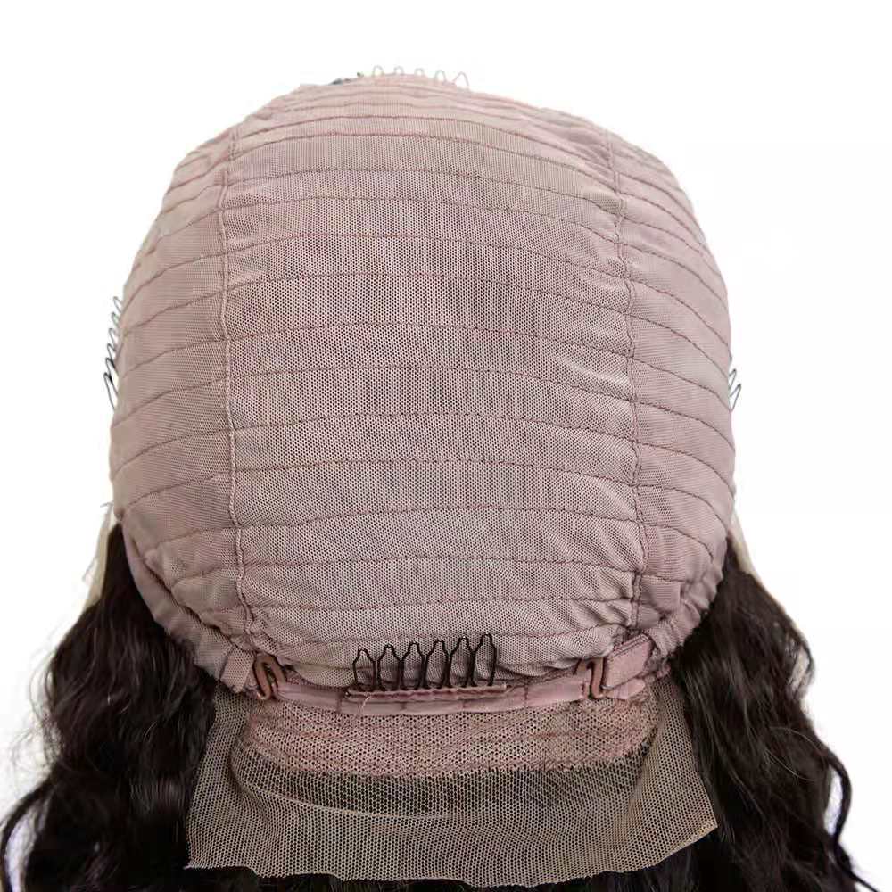 Fluffy curly explosive real human hair wig full lace wigs with baby hair bundles with lace closure