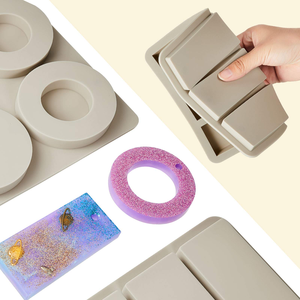 Moule universel en silicone pour bougies, fleurs séchées, étiquettes en gypse et tablettes de cire d'aromathérapie DIY faites à la main - Product Image 4