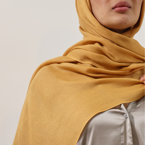 ฮิญาบแบบยืดได้ผ้าโมดอลแบบยาวผ้าทอสีแบบหรูหราผ้าฮิญาบแบบไม่โปร่งใส - Product Image 2