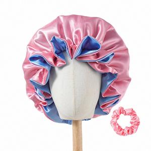Ties Silk Scrunchie Satin Bonnets Double Layer Reversible Cap Bonnet for Long Curly <b>Braid</b> Hair Promotion Gift - Product Image 1