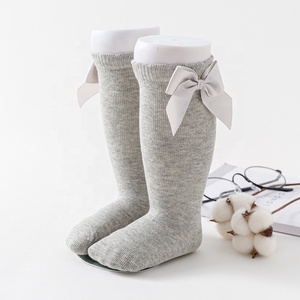 Calze per bambini in stile spagnolo con fiocco 0-7 anni calze al ginocchio per la scuola del partito di Bowknot del <span class=keywords><strong>neonato</strong></span> in <span class=keywords><strong>cotone</strong></span> - Product Image 5