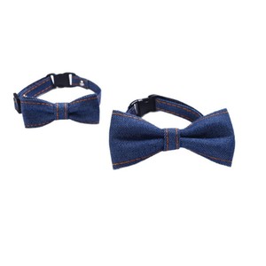 Accessoires pour animaux de compagnie : collier en jean avec nœud pour chats et petits chiens, nœud papillon réglable avec boucle, cravate pour chien. - Product Image 4