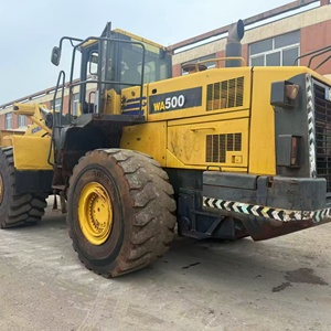 Komatsu WA500 2020 Model 9 Ton Rated Load Wheel Loader Cummins Engine Denison Hydraulic Pump Yellow Raised Bucket Off-Road <b>Tires</b> - Product Image 5