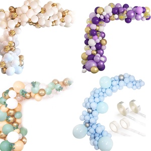 decoración para fiesta de <span class=keywords><strong>cumpleaños</strong></span>, conjunto de guirnalda de globos, azul, verde, blanco y gris, Kit de arco de globos - Product Image 1