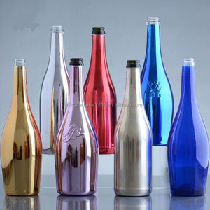 Recyclable Customized Premium Fancy Design Brandy <strong>Champagne</strong> <strong>Bottles</strong> Colored Electroplated Glass Sparkling Wine <strong>Bottle</strong> - Product Image 4