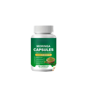 Soutien intestinal à base de Moringa : capsules de poudre de feuilles de Moringa pour une meilleure densité osseuse, formule douce pour la détoxification et la santé de l'estomac - Product Image 1