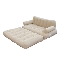 Fauteuil inclinable multifonctionnel cinq-en-un portable et pliable, design moderne, nouveau canapé gonflable, matelas gonflable pour le camping en plein air, PVC kaki