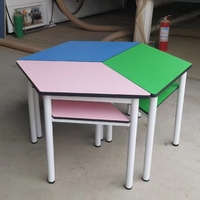 Muebles Escolares Combinados, Silla de Escritorio Trapezoidal Individual con Material de Aleación de Resina Fenólica, Anti-químicos, para Uso en Laboratorios Escolares