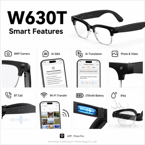 Hot Selling AI Smart <b>Glasses</b> W630T ENC Dual Microphone Noise Reduction Anti-interference Sunglasses AI <b>Camera</b> Translation - Product Image 3