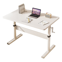 Escritorio de Estudio Ergonómico Ajustable para Niños, Escritorio para Laptop, Esquinas Redondeadas Anti-Colisión, Panel de Madera Mate Resistente
