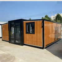 Villa Modulaire Préfabriquée de Luxe 20/30 pieds, Maison Conteneur Extensible Moderne Triple-Fonctionnelle avec 2 Chambres pour Hébergement de Vacances en Station Balnéaire