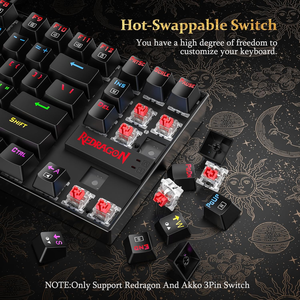 Redragon K552 Mechanical Gaming <strong>Keyboard</strong> Anti-Ghosting Metal Frame Red Switches Hot-Swap Wired RGB Mechanical Gaming <strong>Keyboard</strong> - Product Image 5