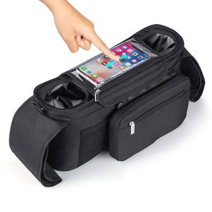 Organisateur universel pour poussette pour une maman plus intelligente avec porte-gobelet isotherme profond de qualité supérieure, sac d'accessoires Pulaisen - Product Image 1