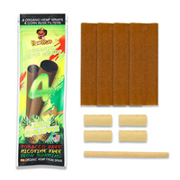 Vente en gros d'enveloppes de chanvre Honeypuff 8 saveurs 4 pièces par sac avec embouts filtrants enveloppes de chanvre