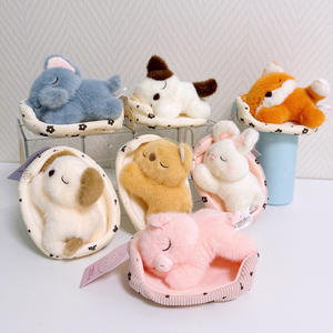 Cesta de dormir tipo sofá, juguete de peluche de animal, juguete infantil de terciopelo, muñeco de elefante bebé durmiente de algodón PP, zorro soñoliento, <span class=keywords><strong>gatito</strong></span> <span class=keywords><strong>acostado</strong></span> - Product Image 1