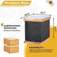 Housse d'isolation pour ruche 600D, imperméable, en coton perlé épaissi, protection contre le froid hivernal, équipement de préservation de la chaleur