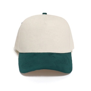 Chất Lượng Cao Trống Đồng Bằng Thể Thao Mũ Trong <span class=keywords><strong>2025</strong></span> Phong Cách Giản Dị, Thời Trang Màu Xanh Lá Cây Màu Da Lộn Vải Hai-Tone 5 Bảng Điều Chỉnh Bóng Chày Mũ - Product Image 2