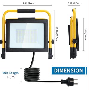 Foco LED para Construcción de 100 W y 8800 LM, Lámpara de Trabajo Impermeable, para Taller o Obra, Garaje WD-904 - Product Image 5
