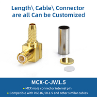 Module GPS sans fil, connecteur mâle MCX 50 Ohm, fiche coaxiale RF plaquée or pour antenne PCB, prise en charge OEM, haute précision
