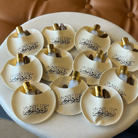 Étui rond en cuir PU pour parfum, très vendu pour l'Aïd, étui de luxe pour flacon de parfum, élégant couvercle pour huiles parfumées, cadeau idéal pour le Ramadan