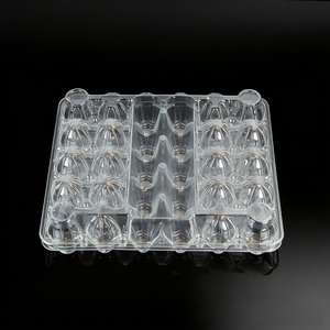 Boîtes d'emballage en carton pour œufs en plastique PET transparent à 30 alvéoles, fabriquées à partir de matériaux recyclés, pour le stockage des œufs - Product Image 1