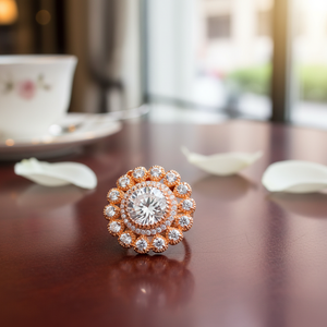 Bague en forme de fleur en Zircon pour femmes, bijou turc, vente en gros, en argent 925, tendance, nouvelle collection - Product Image 3