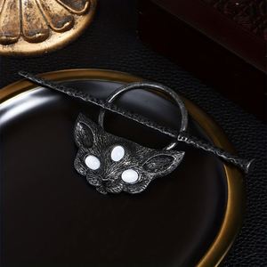 Pasador de Pelo Vintage con Diseño Intrincado de Polilla, Estilo Punk, Aleación, 12.7cm, Accesorios Místicos para el Cabello - Product Image 3