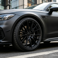 Jantes forgées noires satinées de 18, 19 et 20 pouces pour Dodge Challenger LC LD Hellcat Mustang S550 S650 5x115 5x114.3, jantes concaves
