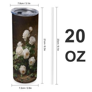 Stainless Steel Tumbler 20oz Vacuum <b>Insulated</b> Custom Floral Design Travel <b>Mug</b> - Product Image 1