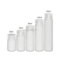 Vente chaude Airless Pompe Bouteille Blanc PP Cosmétiques En Plastique 30ml 50ml 80ml 120ml 150ml Airless Bouteille pour Soins De La Peau