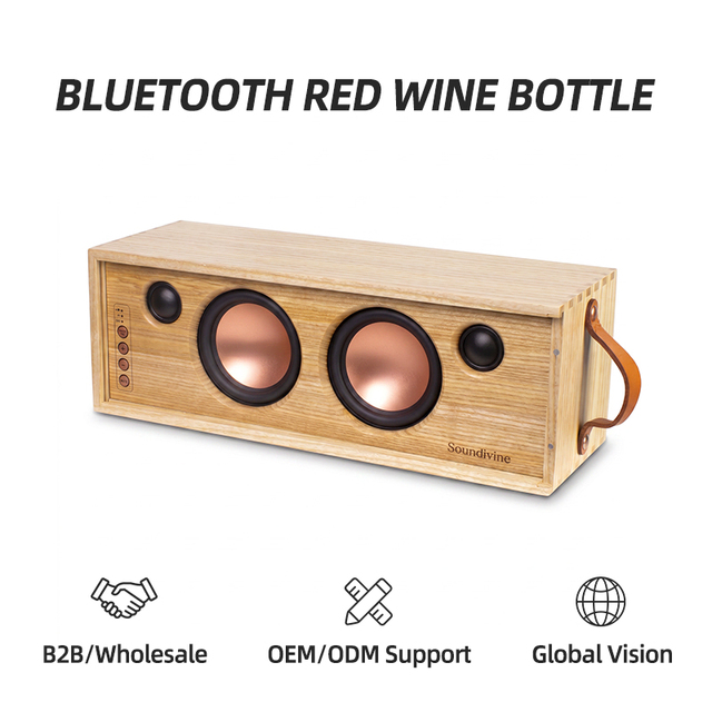 Vintage Style Portable Wireless Speaker High Fidelity Stereo Sound Home Theater Audio System for Living Room