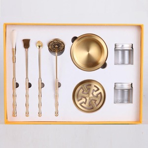 Pure <b>copper</b> incense set, incense seal making tools, sandalwood and agarwood <b>powder</b>, incense making tools, incense burner, - Product Image 4