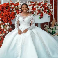 Gaun pernikahan 2025 Bespoke gaun pernikahan renda antik Khusus untuk pengantin mencari tampilan abadi dan elegan.
