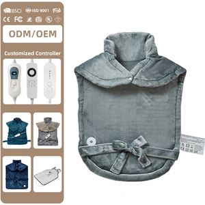 Coussin chauffant électrique personnalisé pour le dos, enveloppement chauffant lesté pour le cou et les épaules avec fonction massage, coussin chauffant ODM/OEM avec certifications CE SAA BSCI - Product Image 1