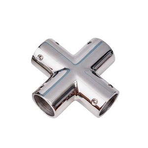 Stainless Steel 316 Marine 4-Way TEE Joint O.D. 25mm(1 Inch) Tube Corner Handrail Fitting <b>Yacht</b> Boat Hardware Accessories 4-Way - Product Image 6