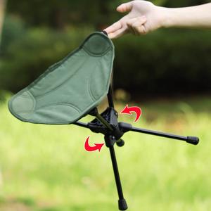 Aluminium portable d'extérieur en alliage 360 °   Chaise pliable rotative légère pour le camping, la pêche, la randonnée, le pique-nique - Product Image 2